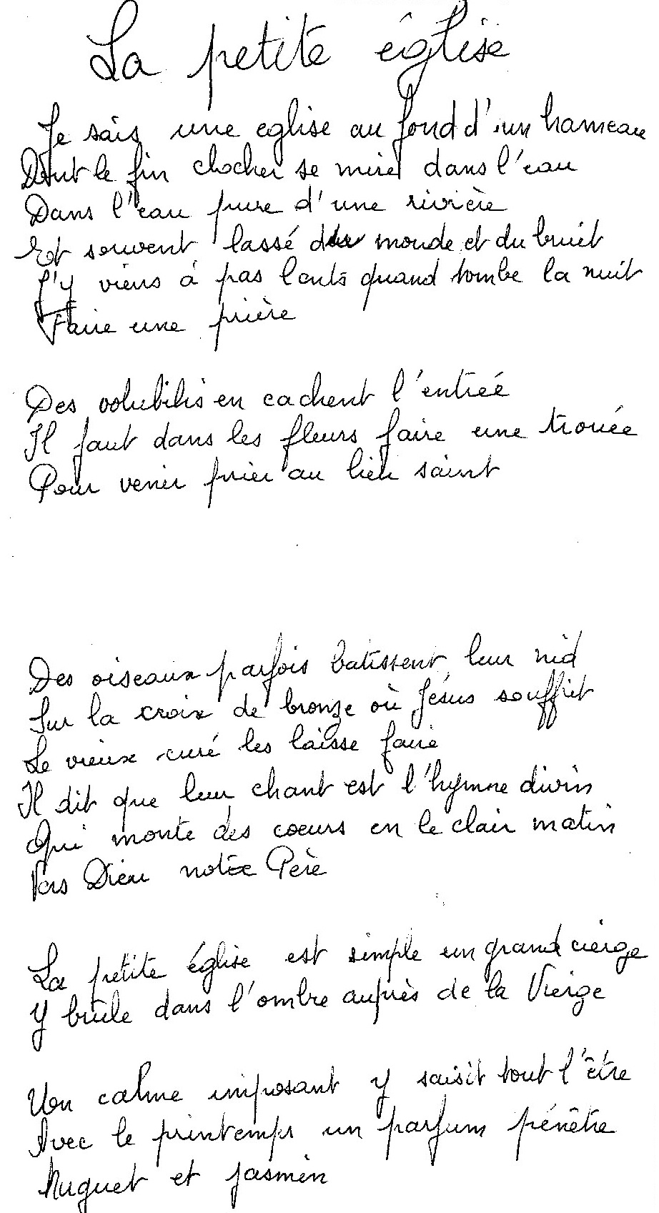texteChansonPetitEglise